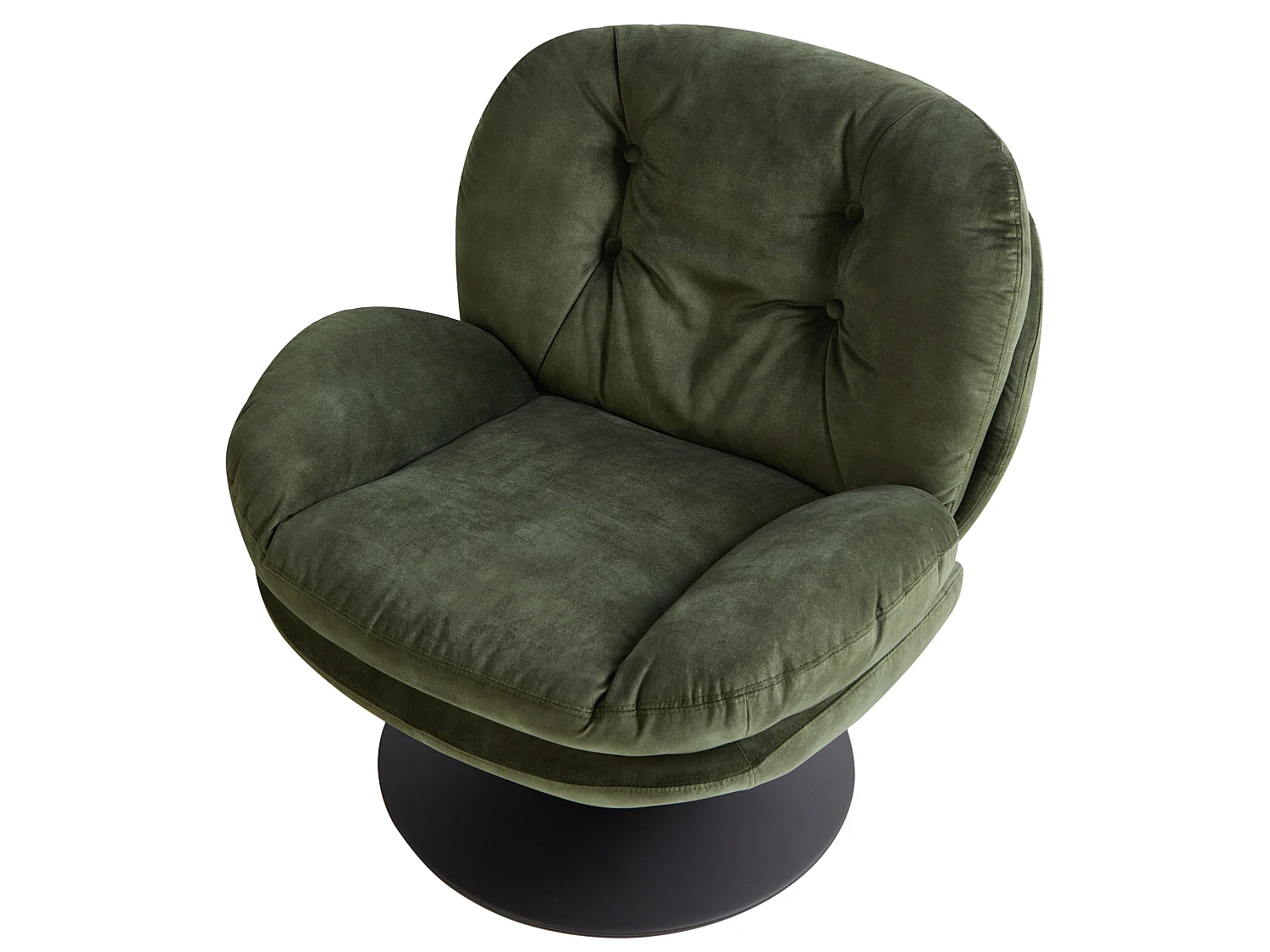 Swivel Armchair NOLVIK Velvet Dark Green