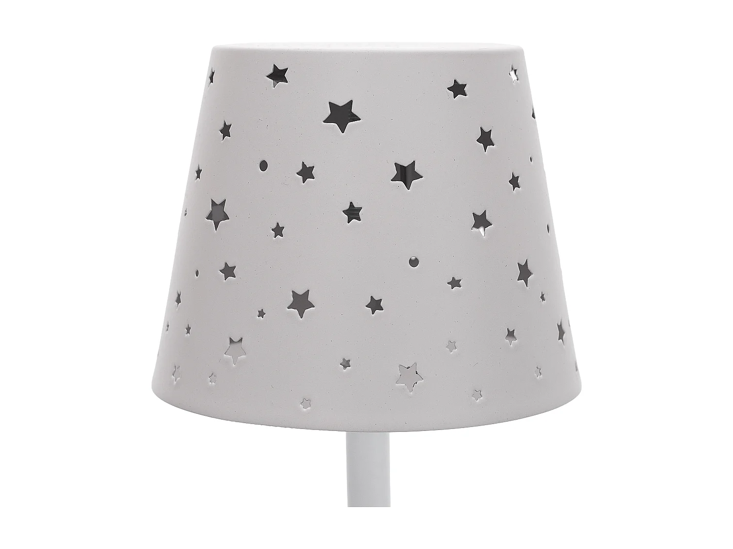 Lampe De Table Rechargeable Etoile Ajouree Gris Gris