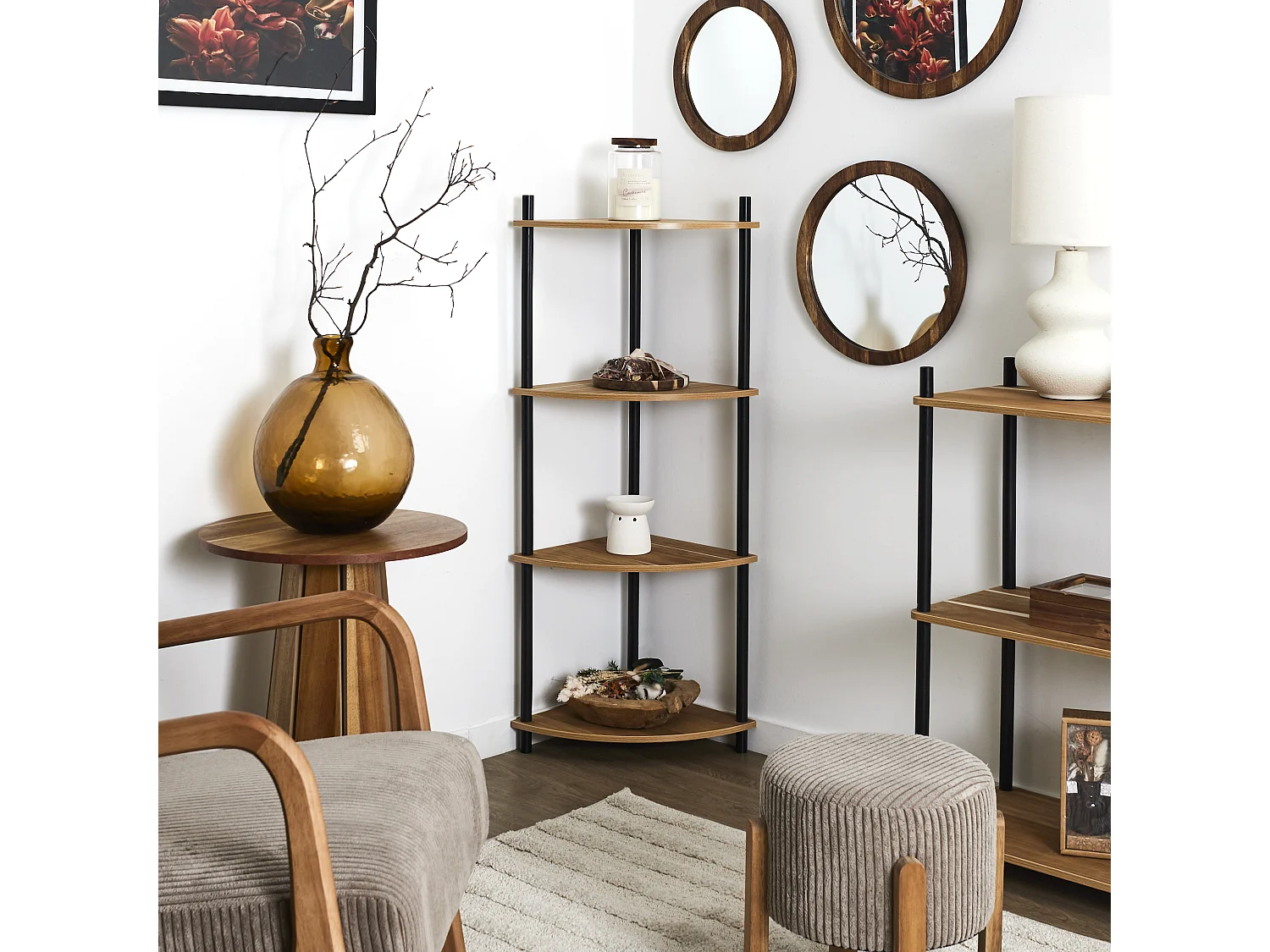 Etagere Angle 4 Niveaux