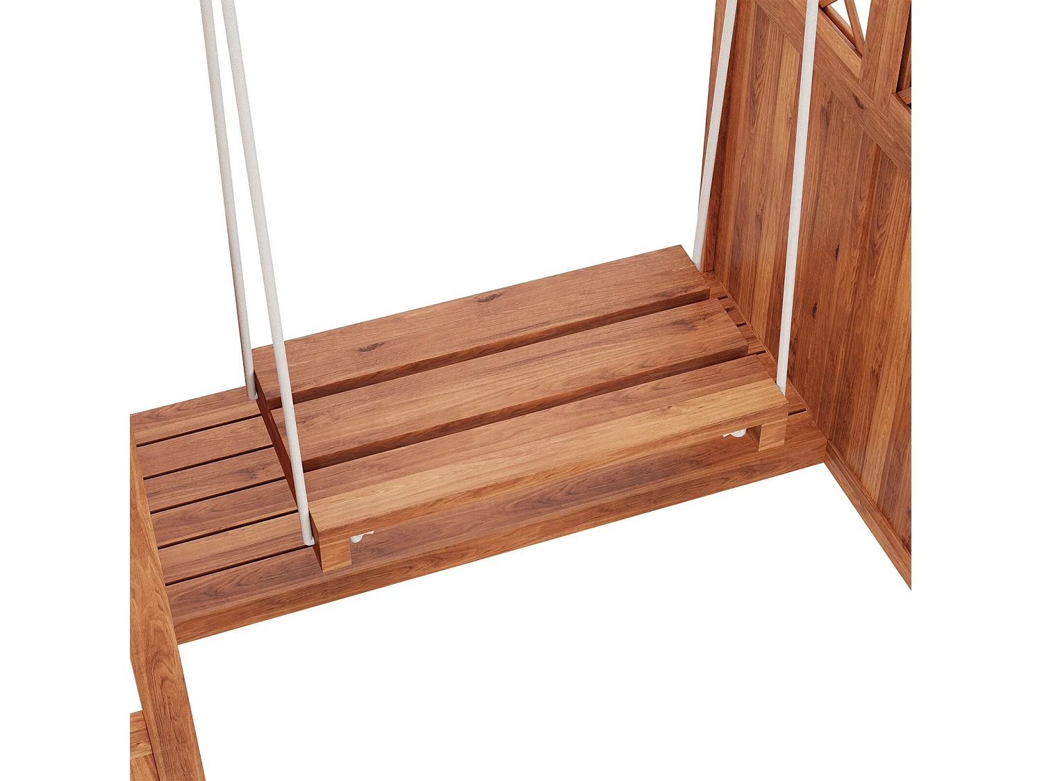 Plancheur met balancel trellis en dak - vaste spar - voor tuinterras - 142x70x163cm - bruin