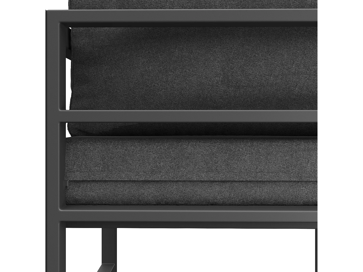 Salon de jardin modulable en fer galvanisé 2 places : 2 canapé 2 places + 1 fauteuil - 1 table basse - Gris