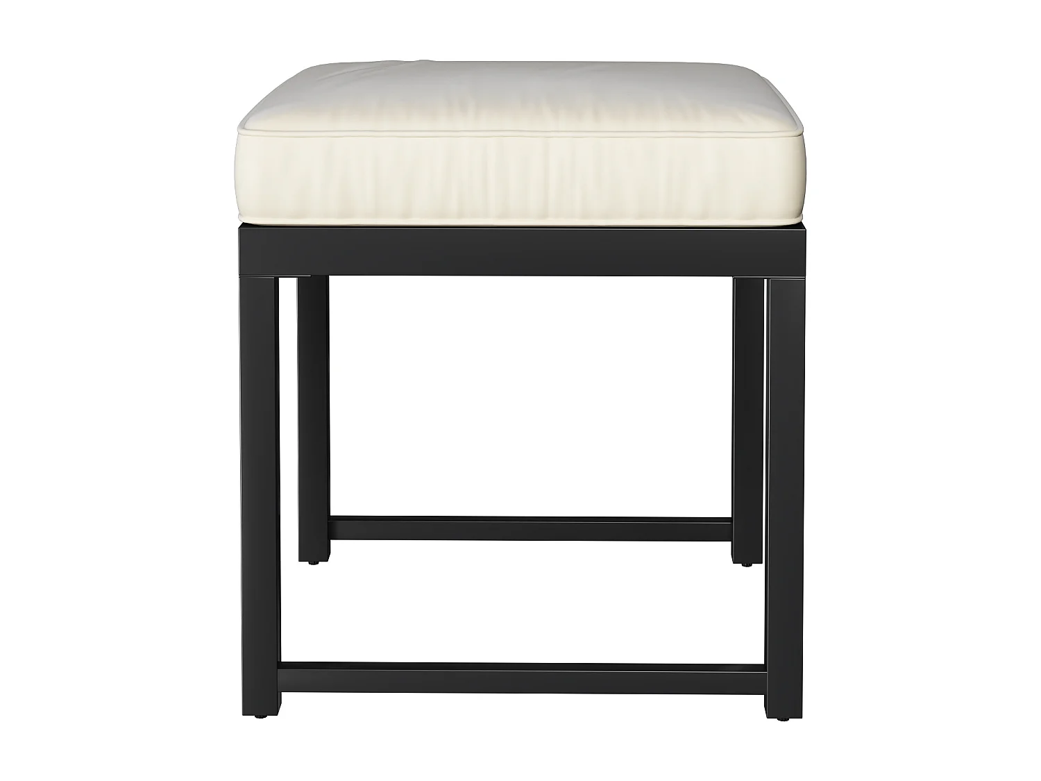 Zestaw mebli ogrodowych metalowych 6-osobowy: stół jadalny + 4 fotele + 2 hokery - na taras, do ogrodu i na balkon - Biały + czarny