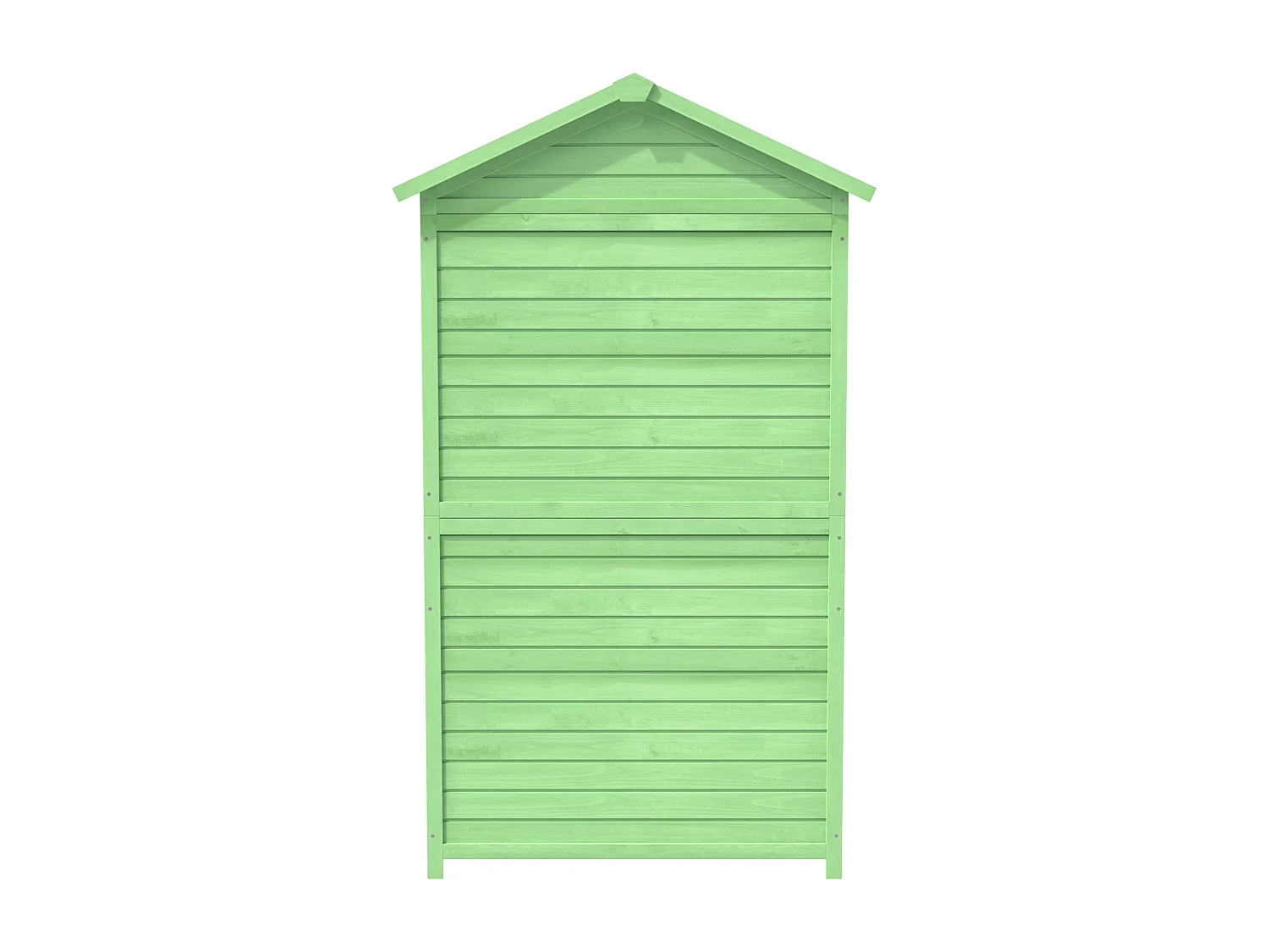 Casetta da giardino in legno massello con tetto spiovente resistente alle intemperie - 2 ante 3 ripiani - 90 x 56,5 x 175,3 cm - Verde