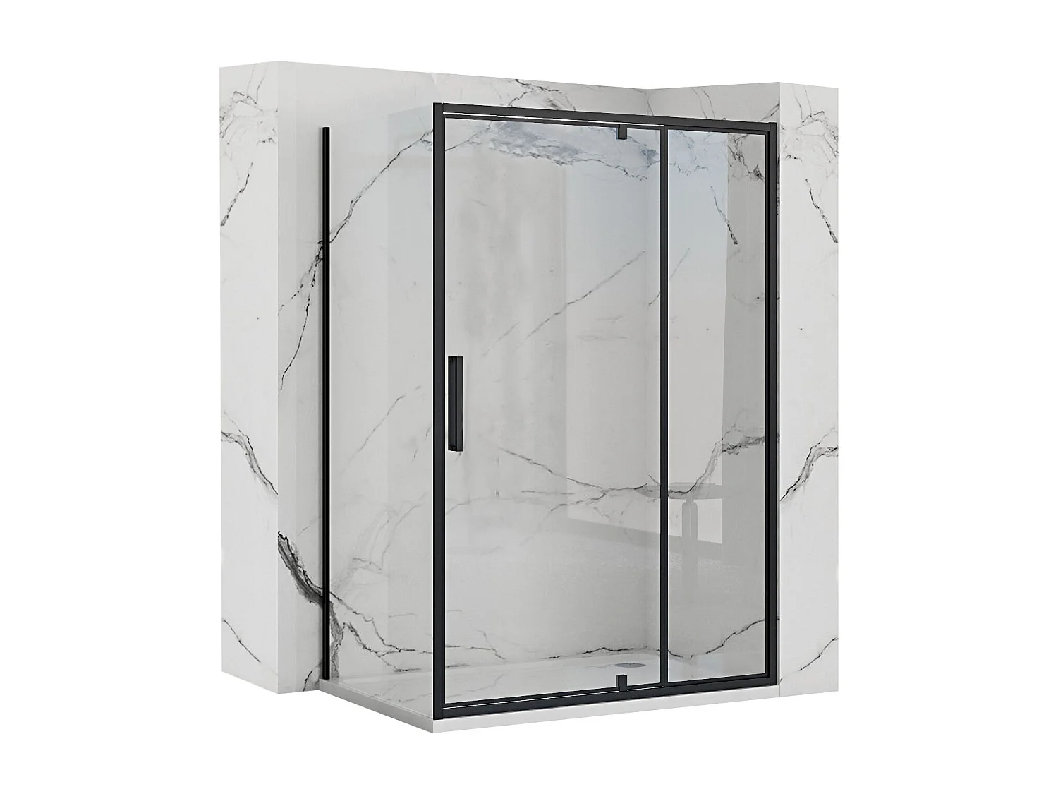 Cabine De Douche Rea Rapid Swing 90X90 Black