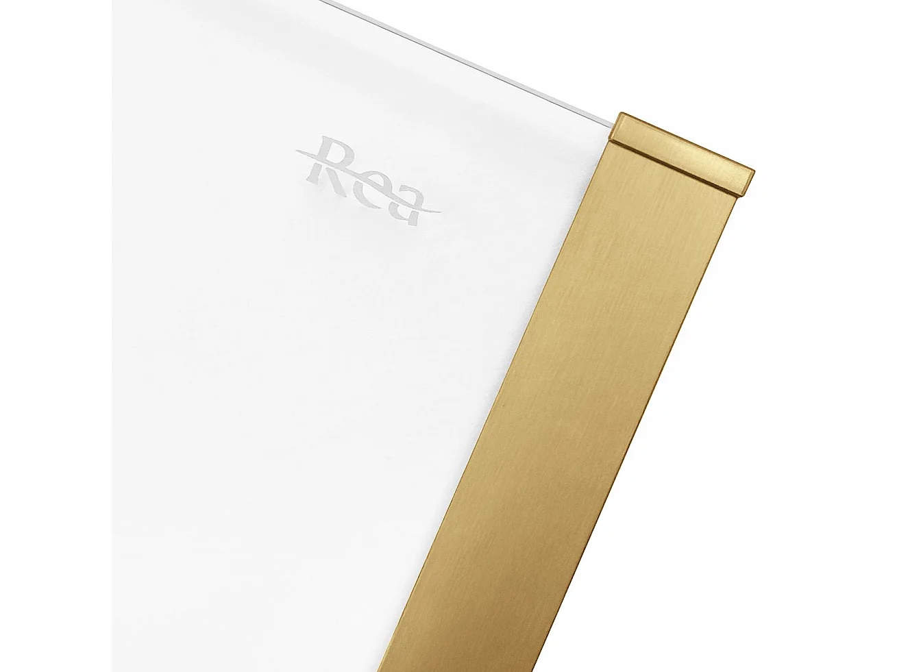 Cabine De Douche Rea Solar 90X90 Brush Gold + Receveur De Douche Savoy White