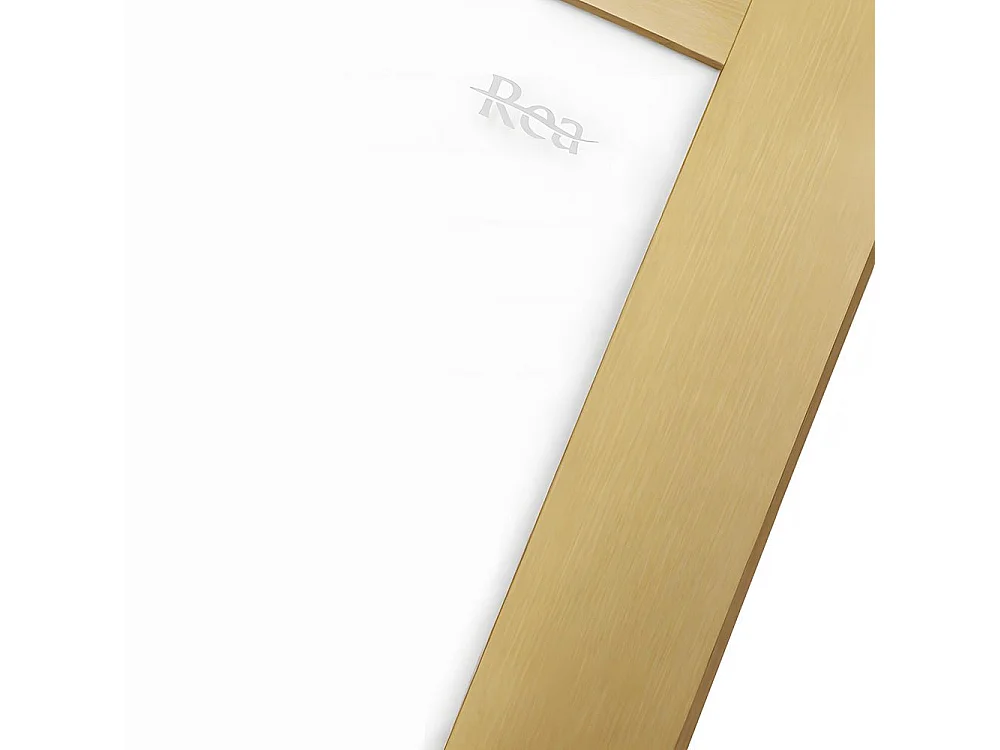 Cabine De Duche Rea City 80X100 Brush Gold + Base De Duche Savoy White