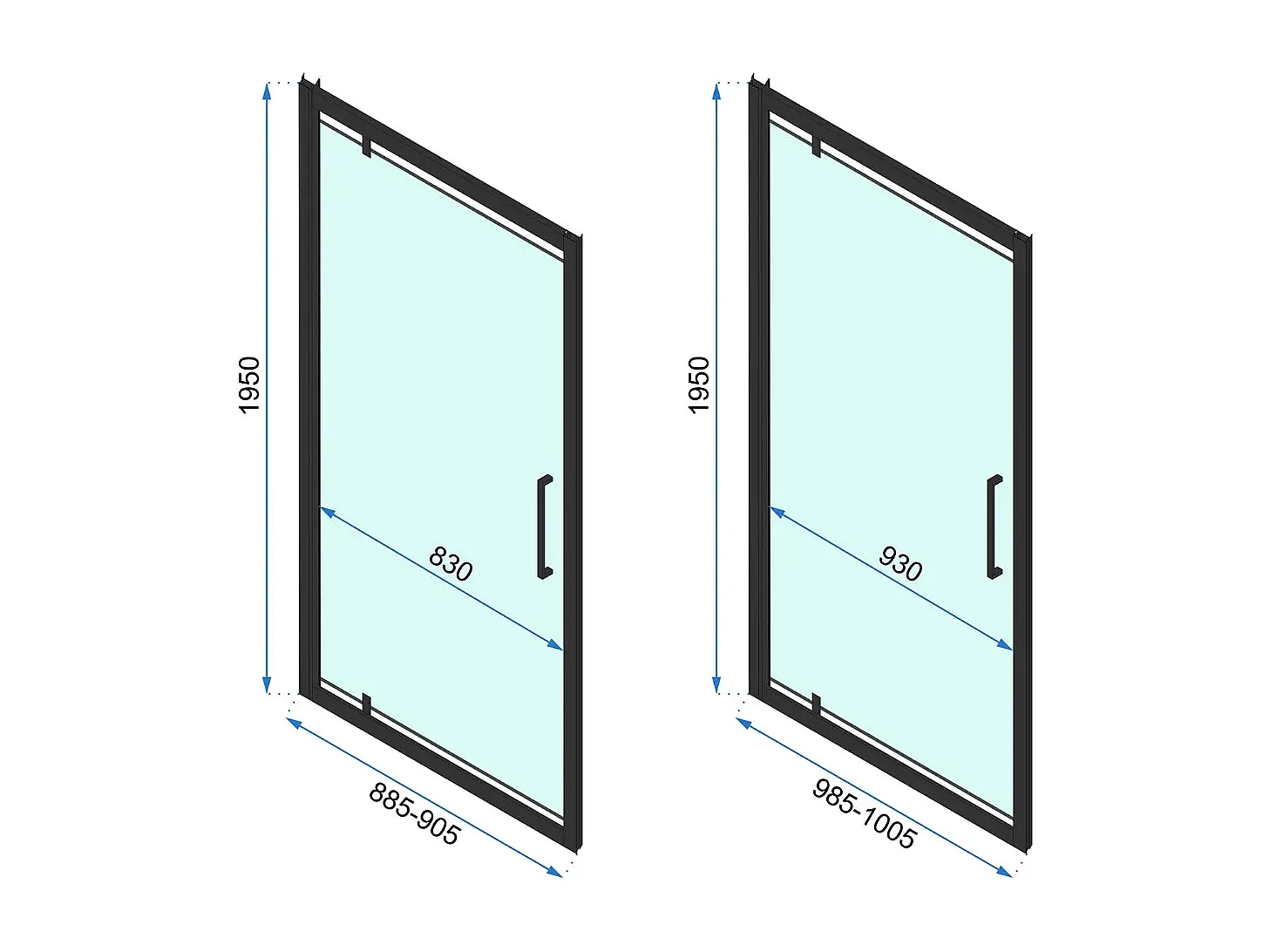 Duschkabine Rea Rapid Swing 90X100 Chrome