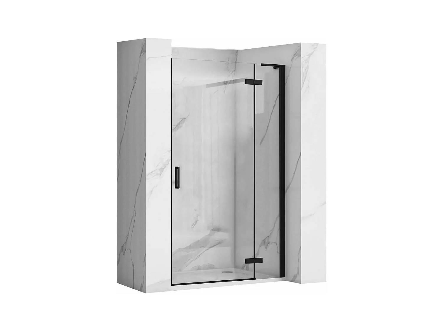 Porte De Douche À Entrouvrir Rea Hugo 100 Black