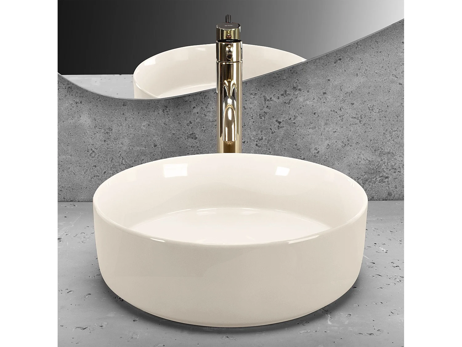 Vasque À Poser Rea Sami Shiny White