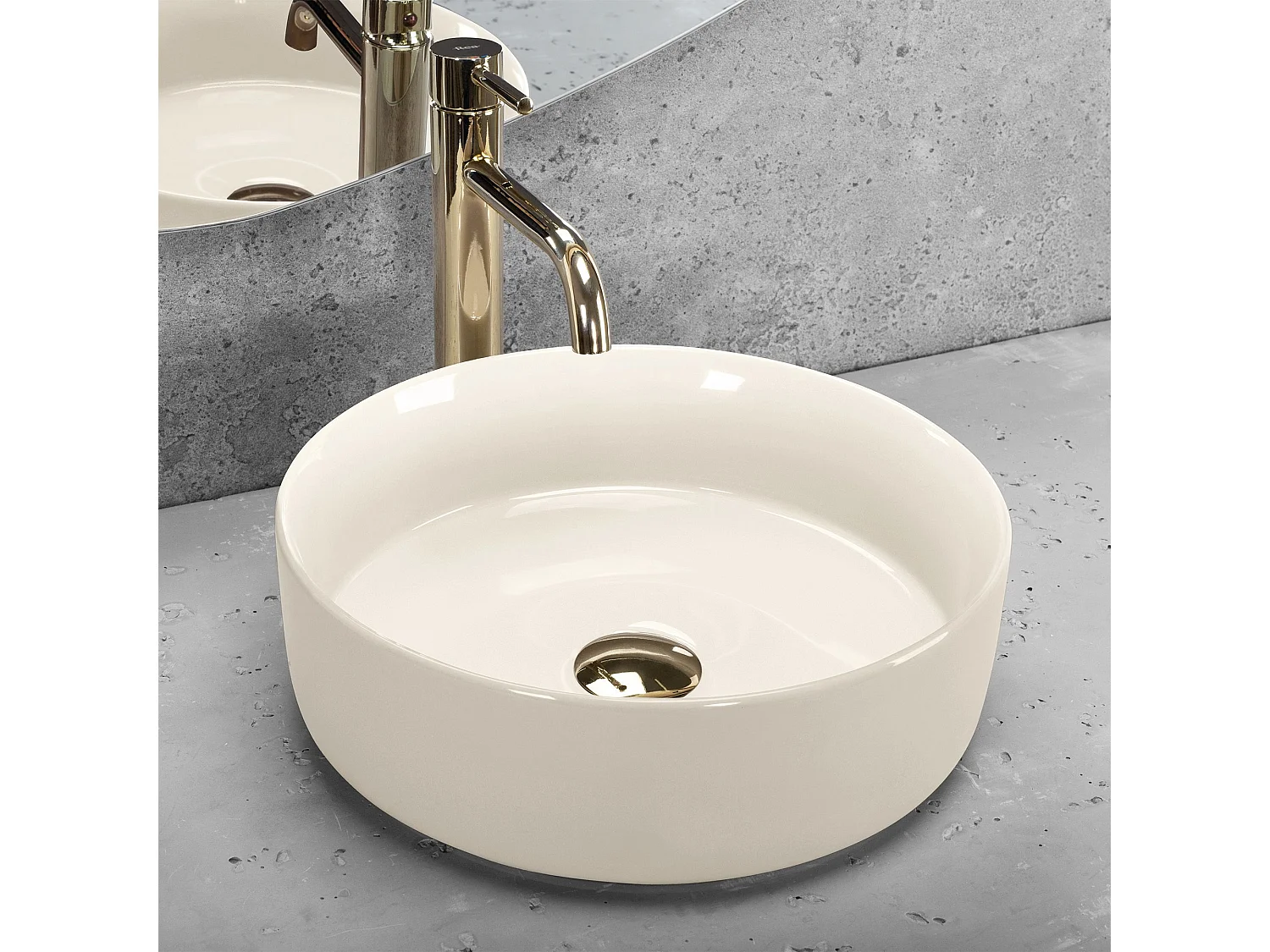 Vasque À Poser Rea Sami Shiny White