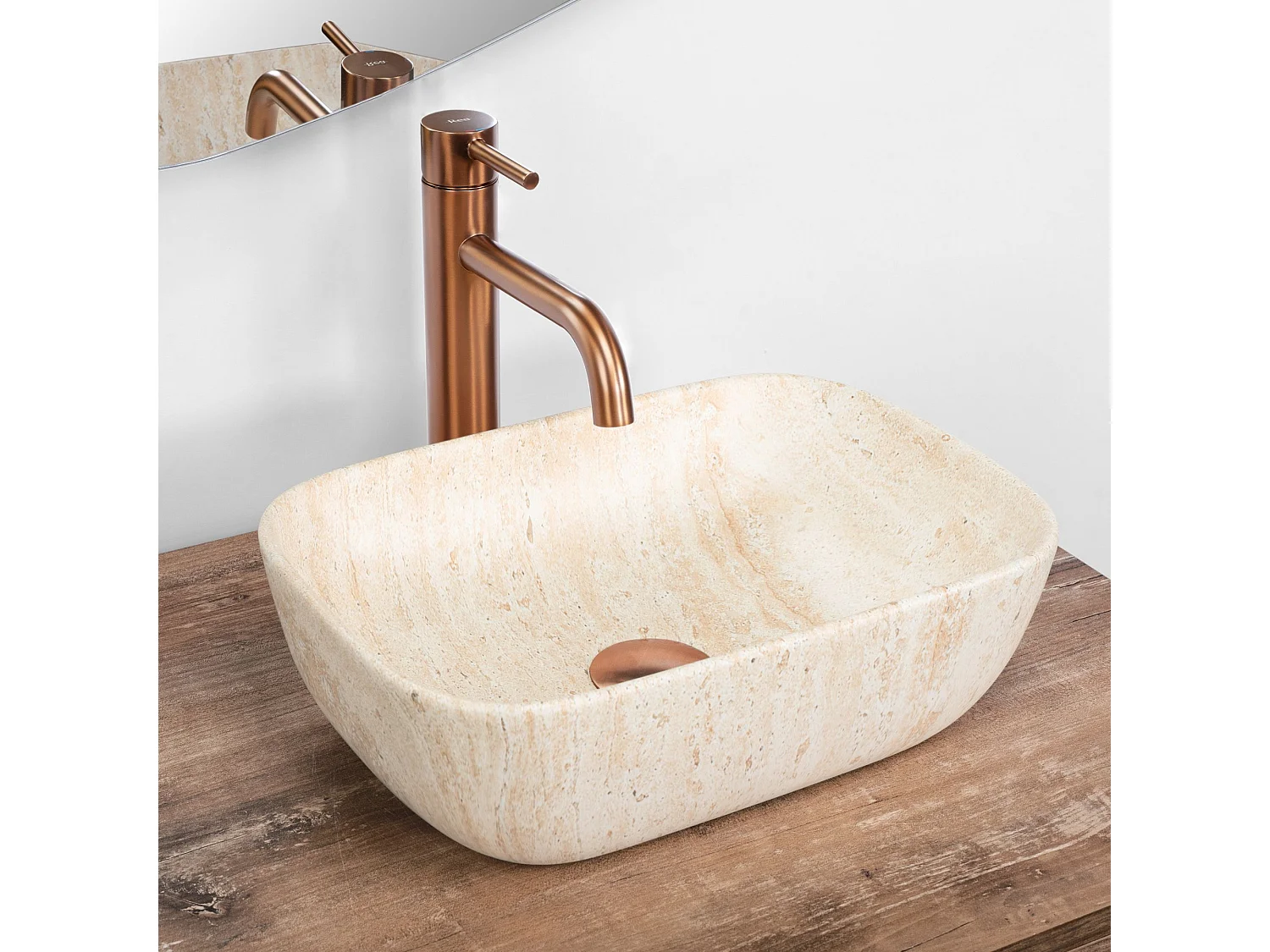 Opzetwastafel Rea Belinda Mini Beige