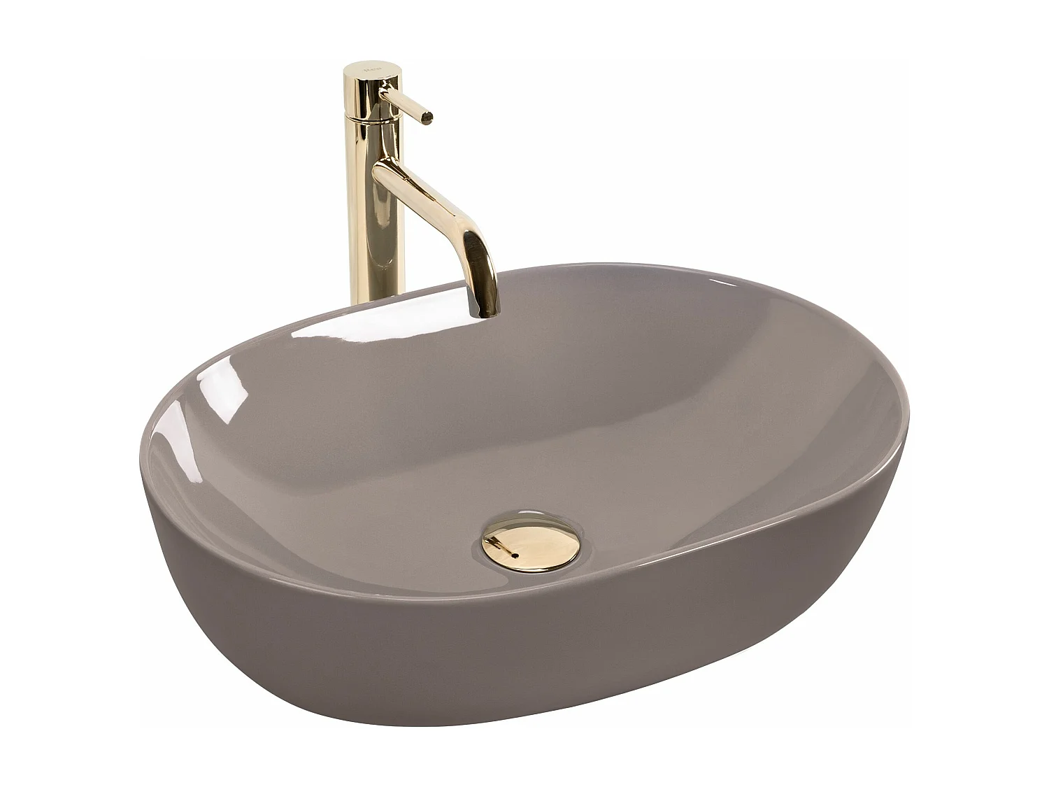 Opzetwastafel Rea Lisa Shiny Beige