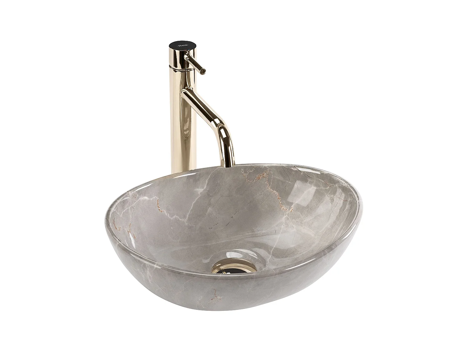 Lavabo Da Appoggio Rea Sofia Mini Kashmir Grey