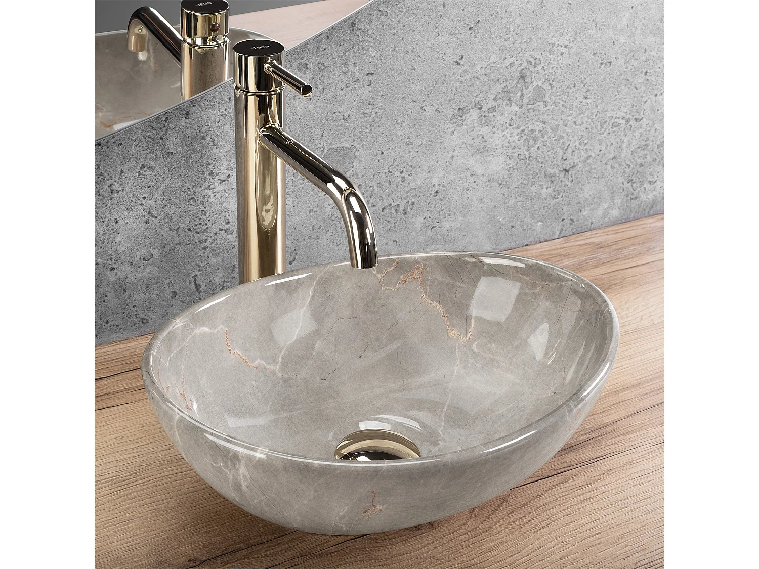 Vasque À Poser Rea Sofia Mini Kashmir Grey