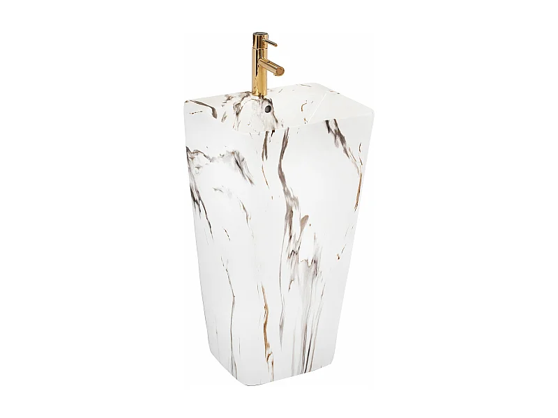 Vrijstaande Wastafel Rea Aris Marble White