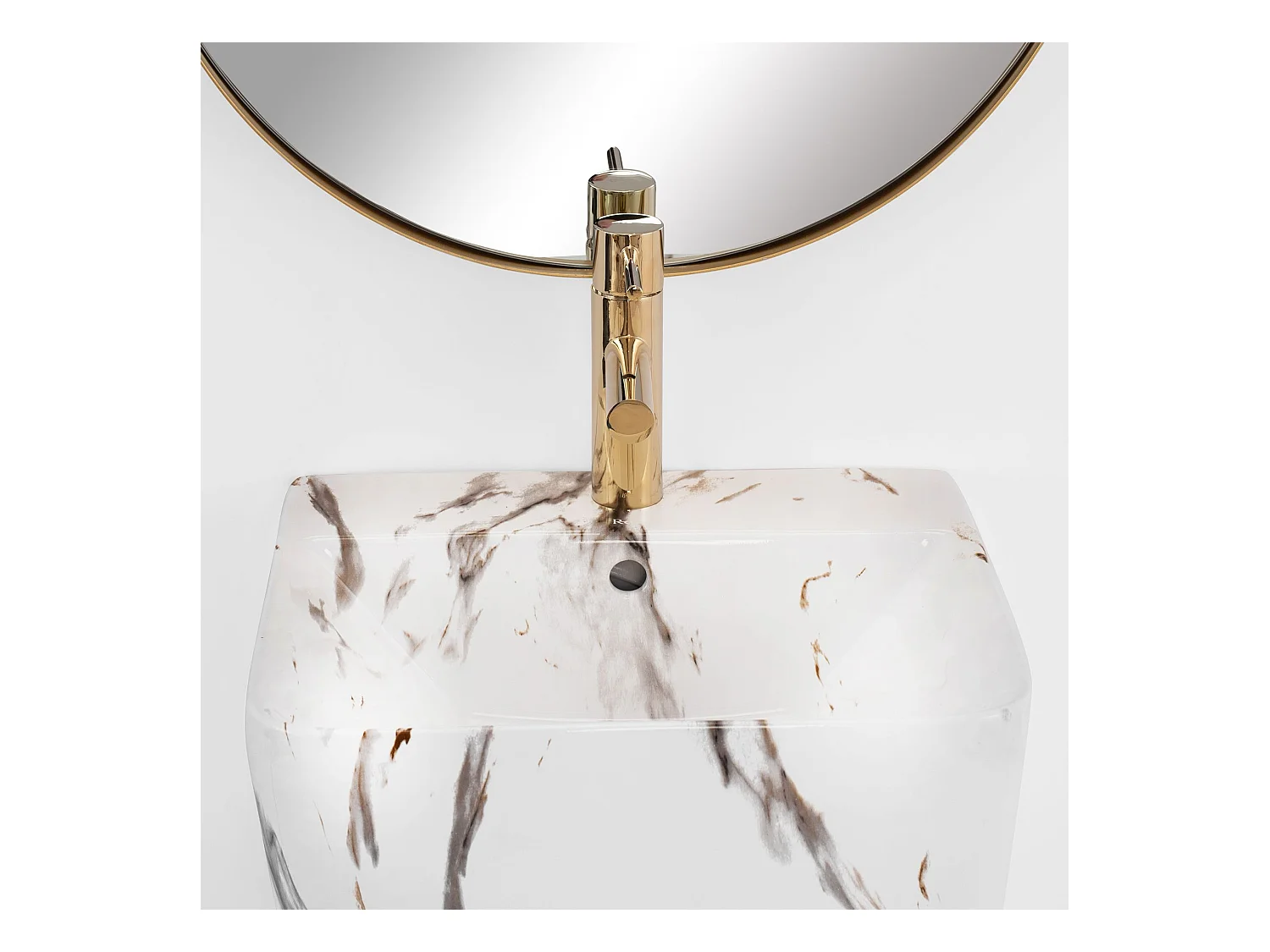 Vasque Autoportante Rea Aris Marble White