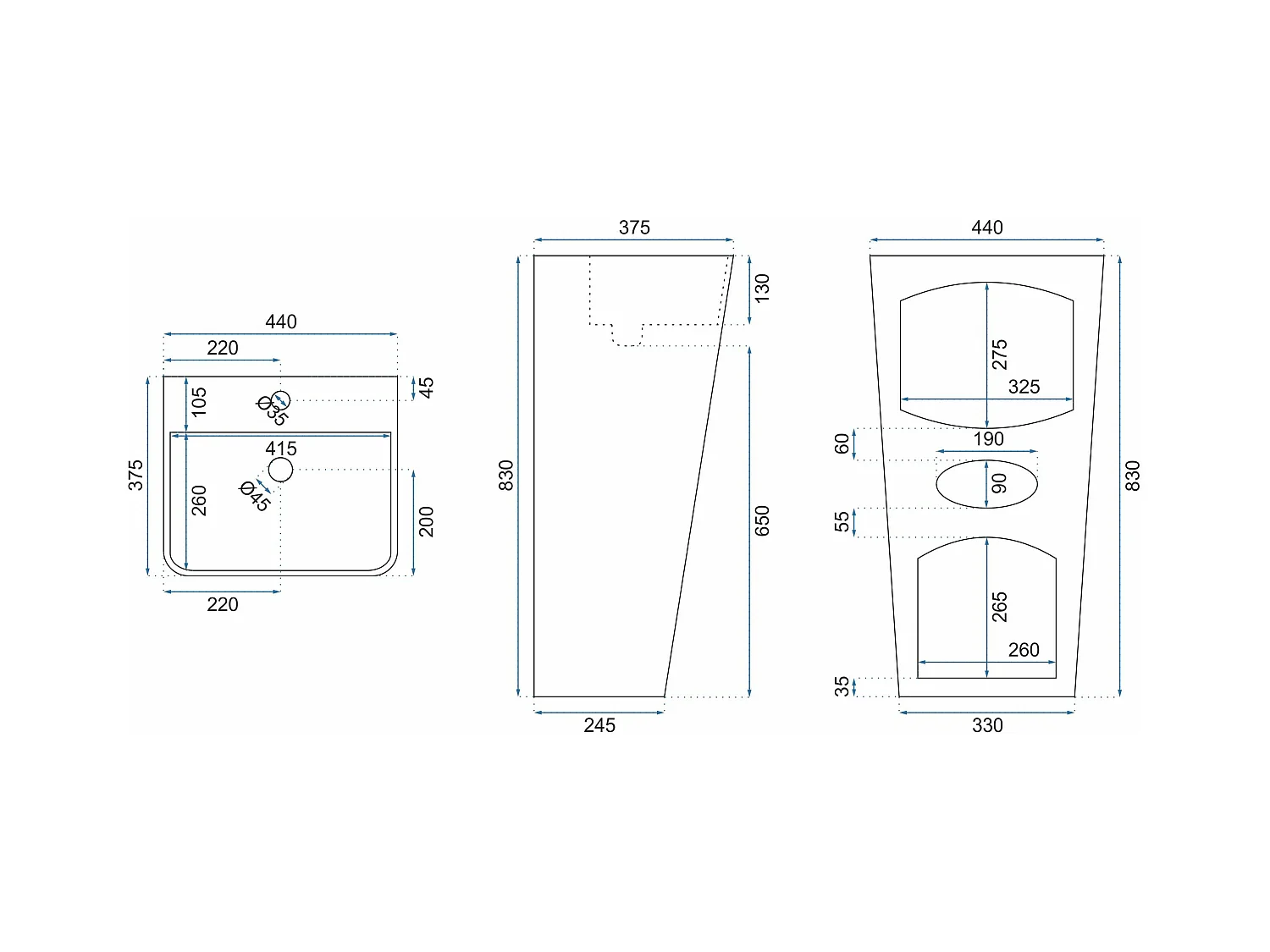 Vasque Autoportante Rea Aris Marble White