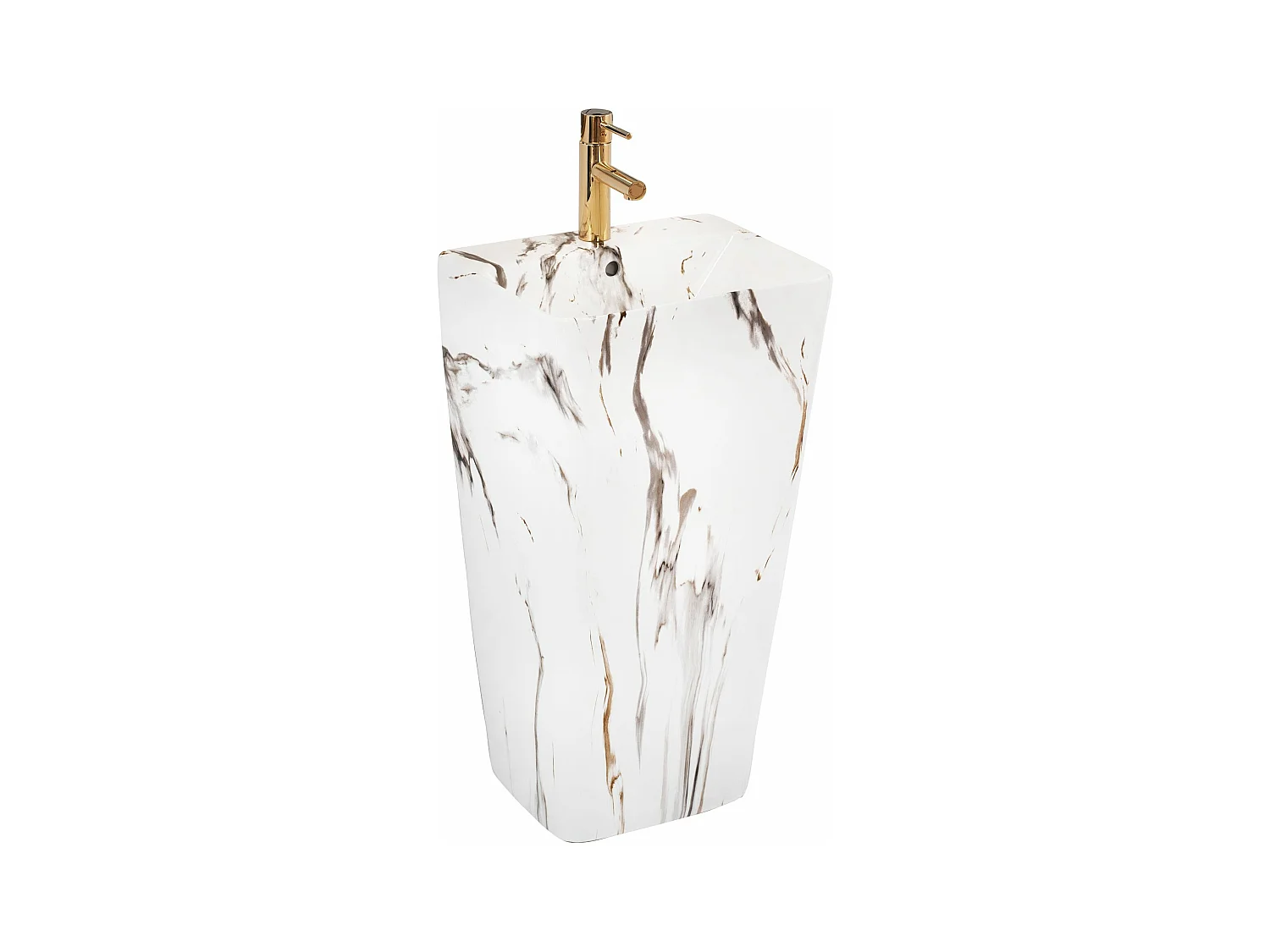 Vasque Autoportante Rea Aris Marble White