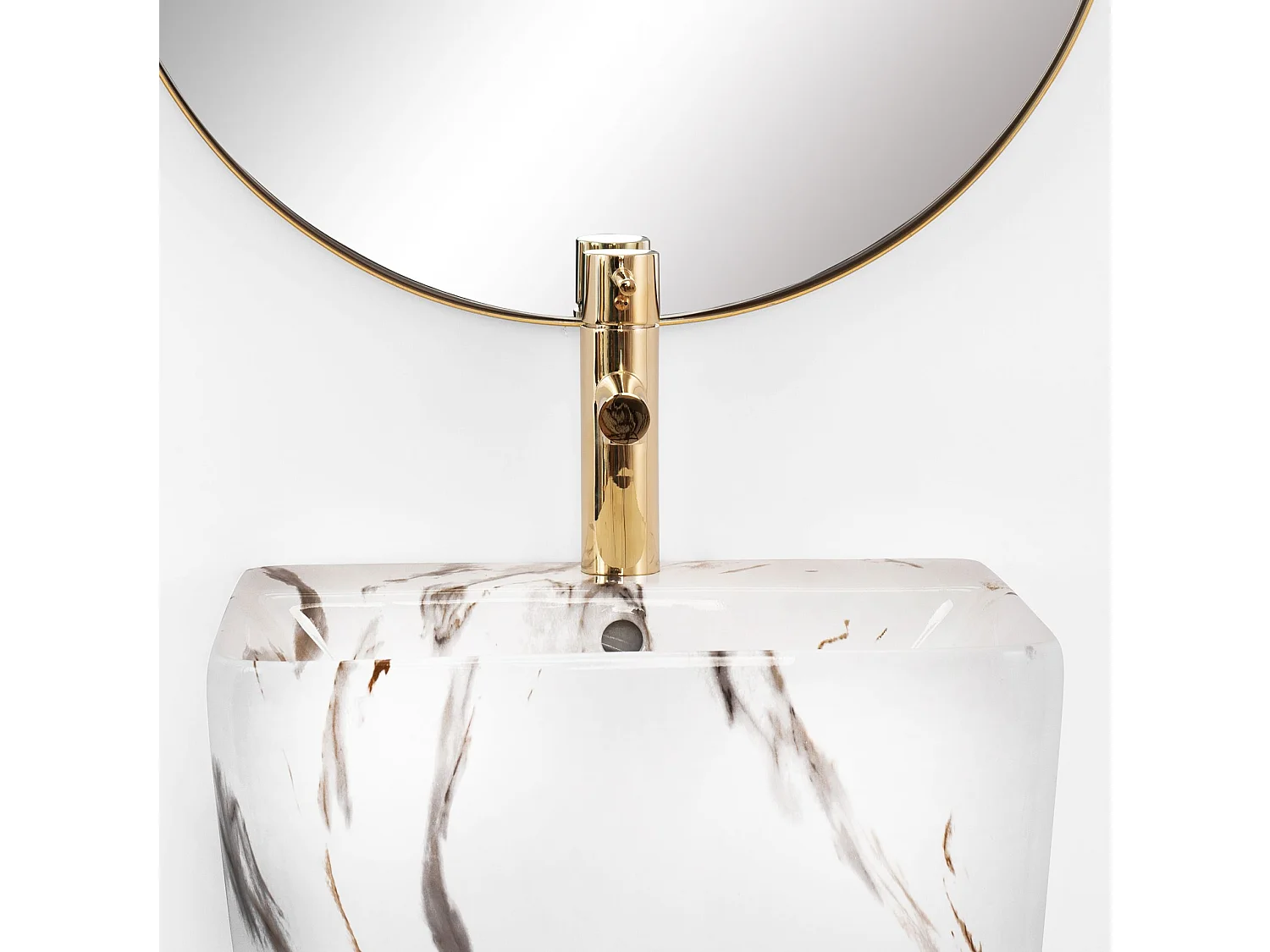 Vasque Autoportante Rea Aris Marble White