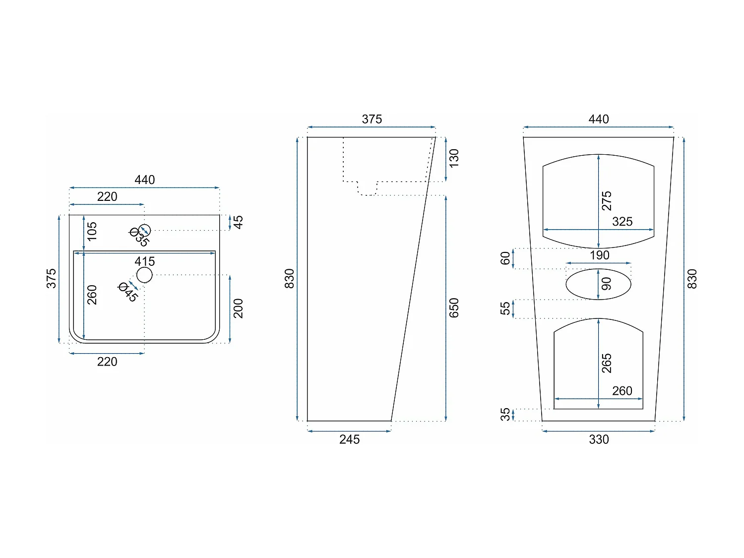 Vasque Autoportante Rea Aris Marble White