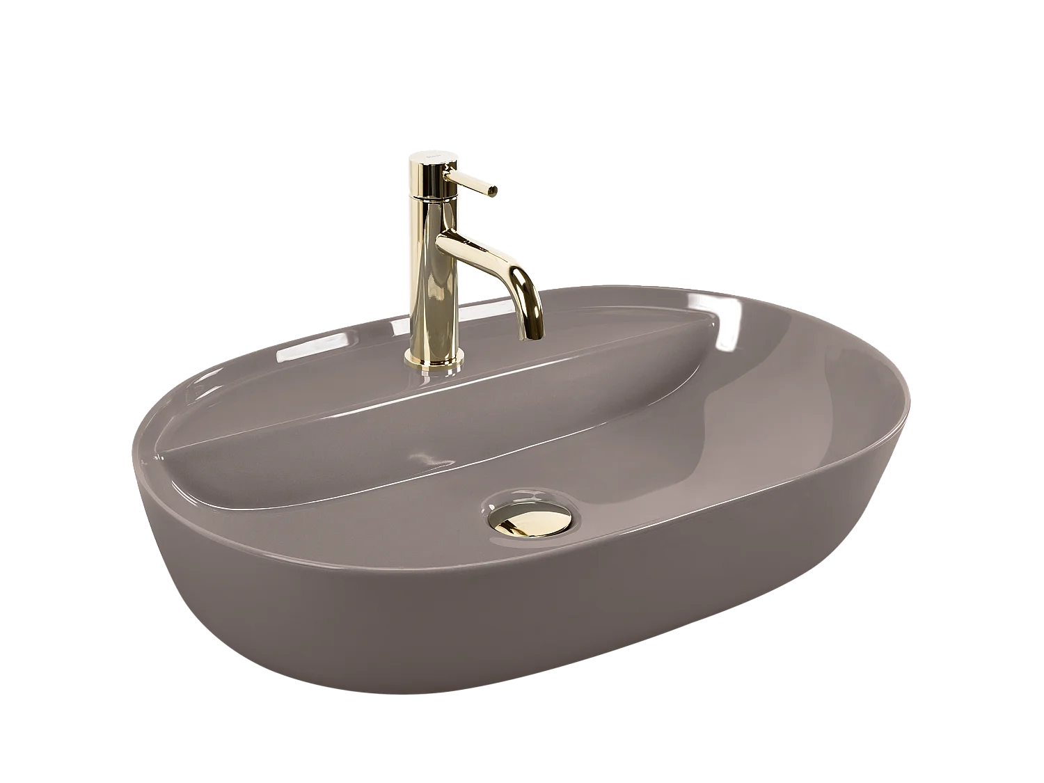 Lavatório De Apoio Rea Aura 61 Shiny Beige