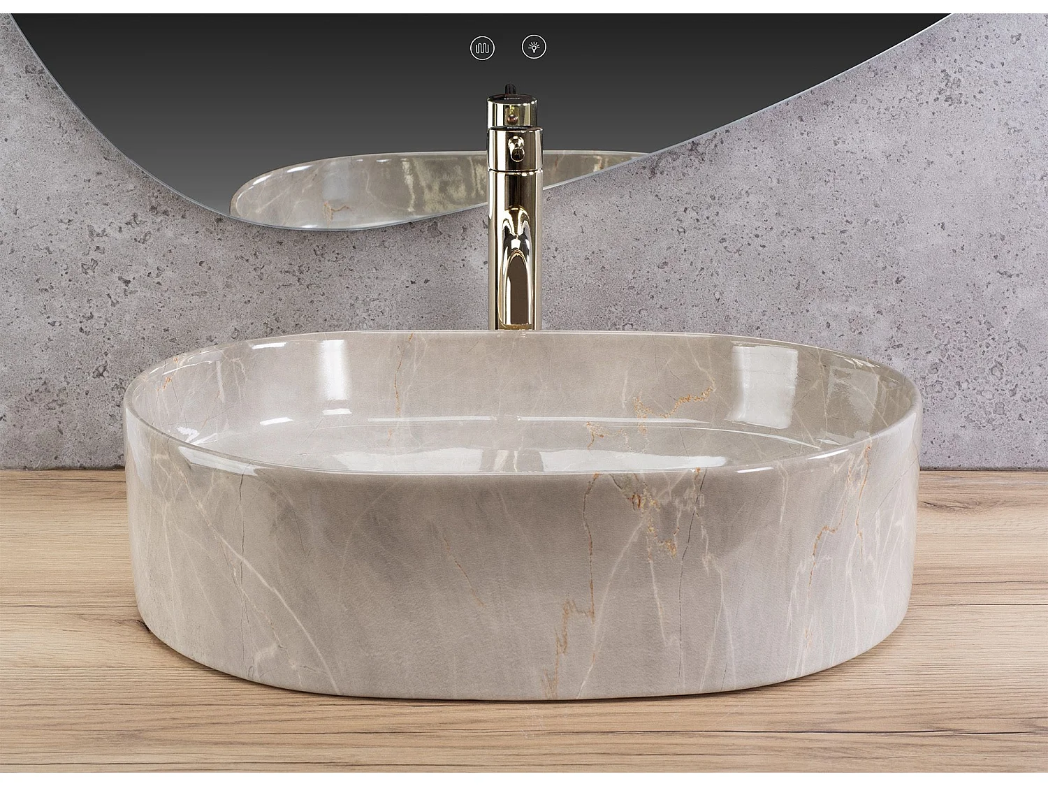 Opzetwastafel Rea Nadia 50 Kashmir Grey