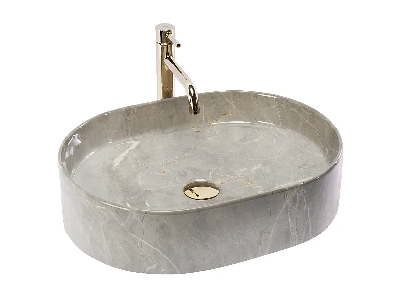 Lavabo Da Appoggio Rea Nadia 50 Kashmir Grey