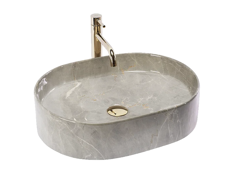 Lavabo Da Appoggio Rea Nadia 50 Kashmir Grey