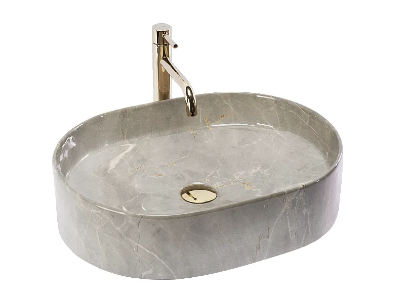 Lavabo Da Appoggio Rea Nadia 50 Kashmir Grey