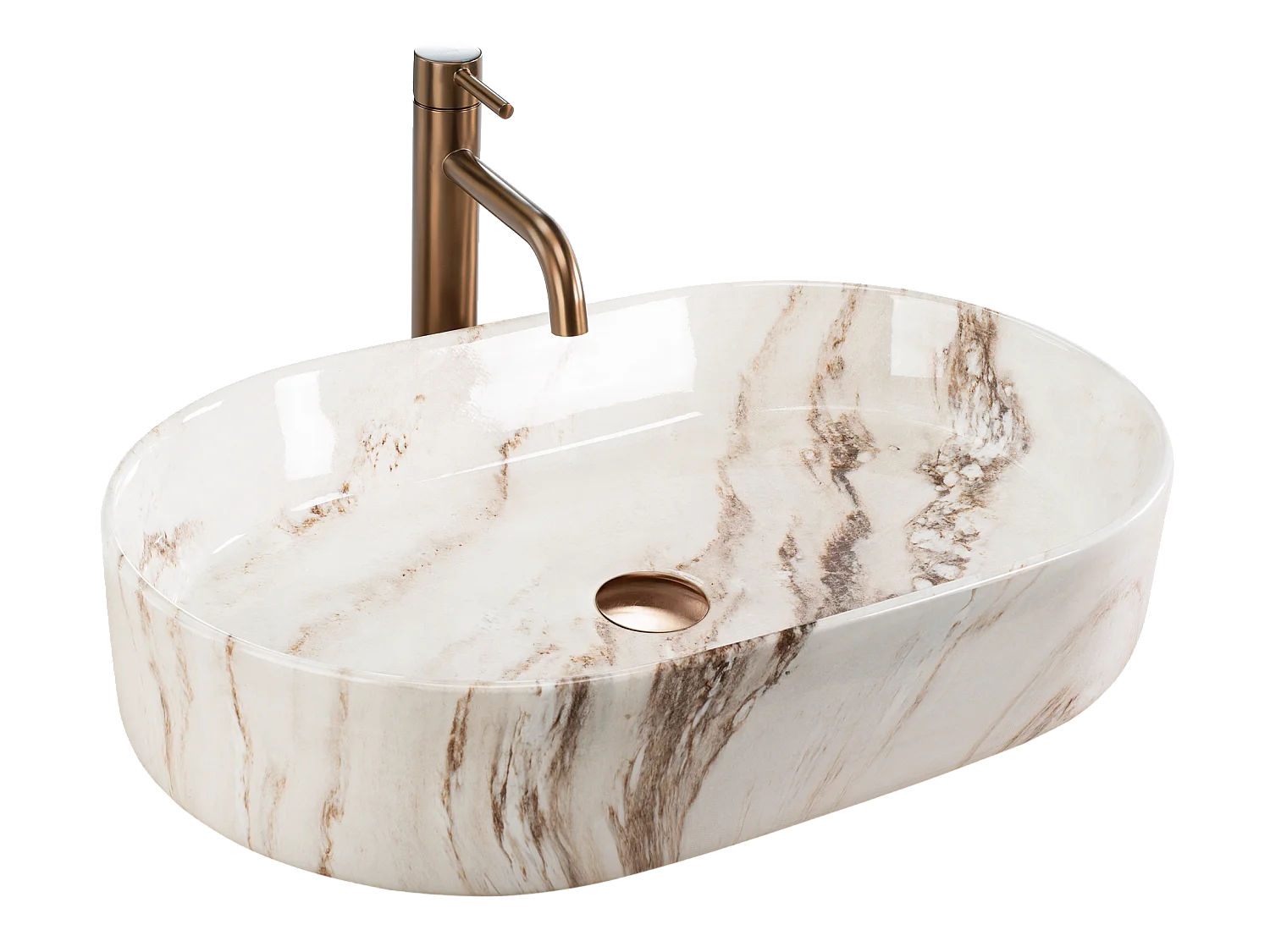 Lavabo Da Appoggio Rea Nadia 60 Grey