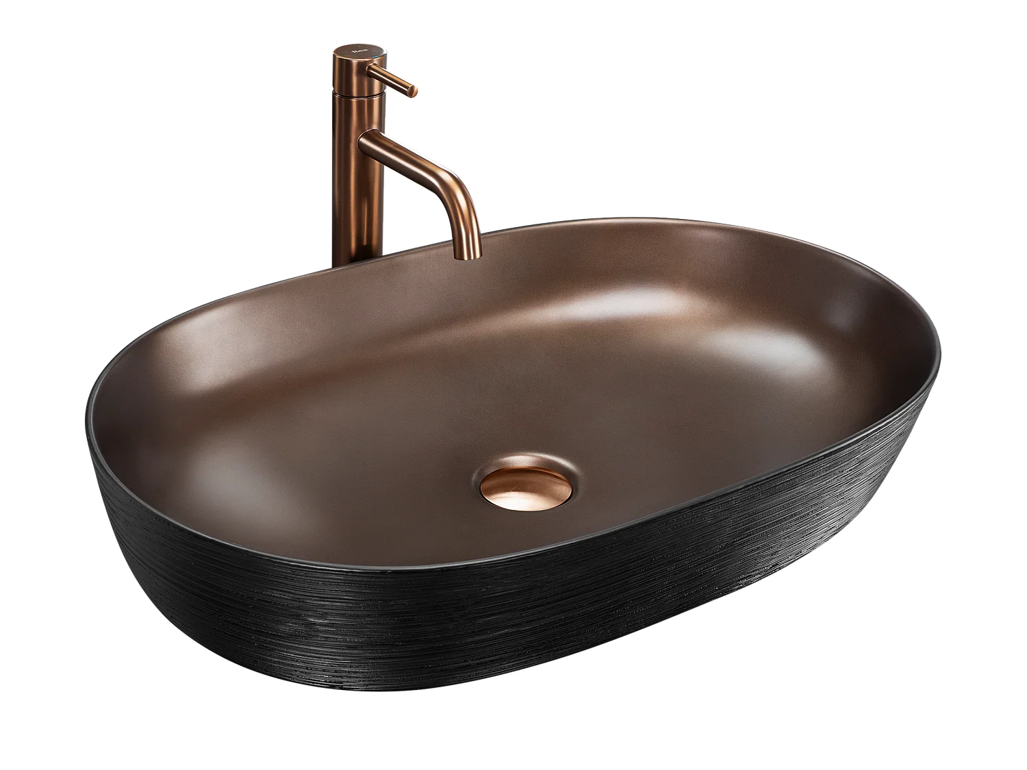 Vasque À Poser Rea Cleo 61 Brush Copper Black