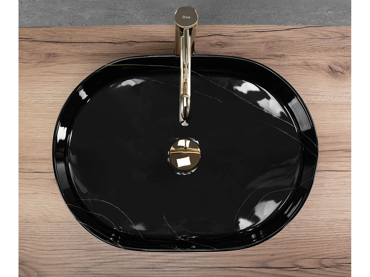 Lavabo Da Appoggio Rea Nadia 50 Stone Grey