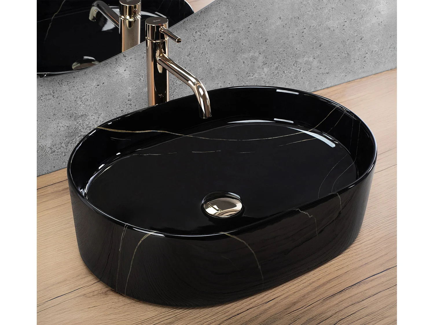 Lavabo Da Appoggio Rea Nadia 50 Stone Grey