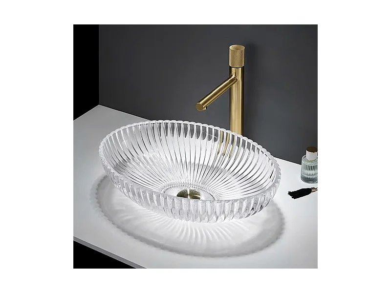 Lavabo Sobre Encimera Rea Nicole Transparent