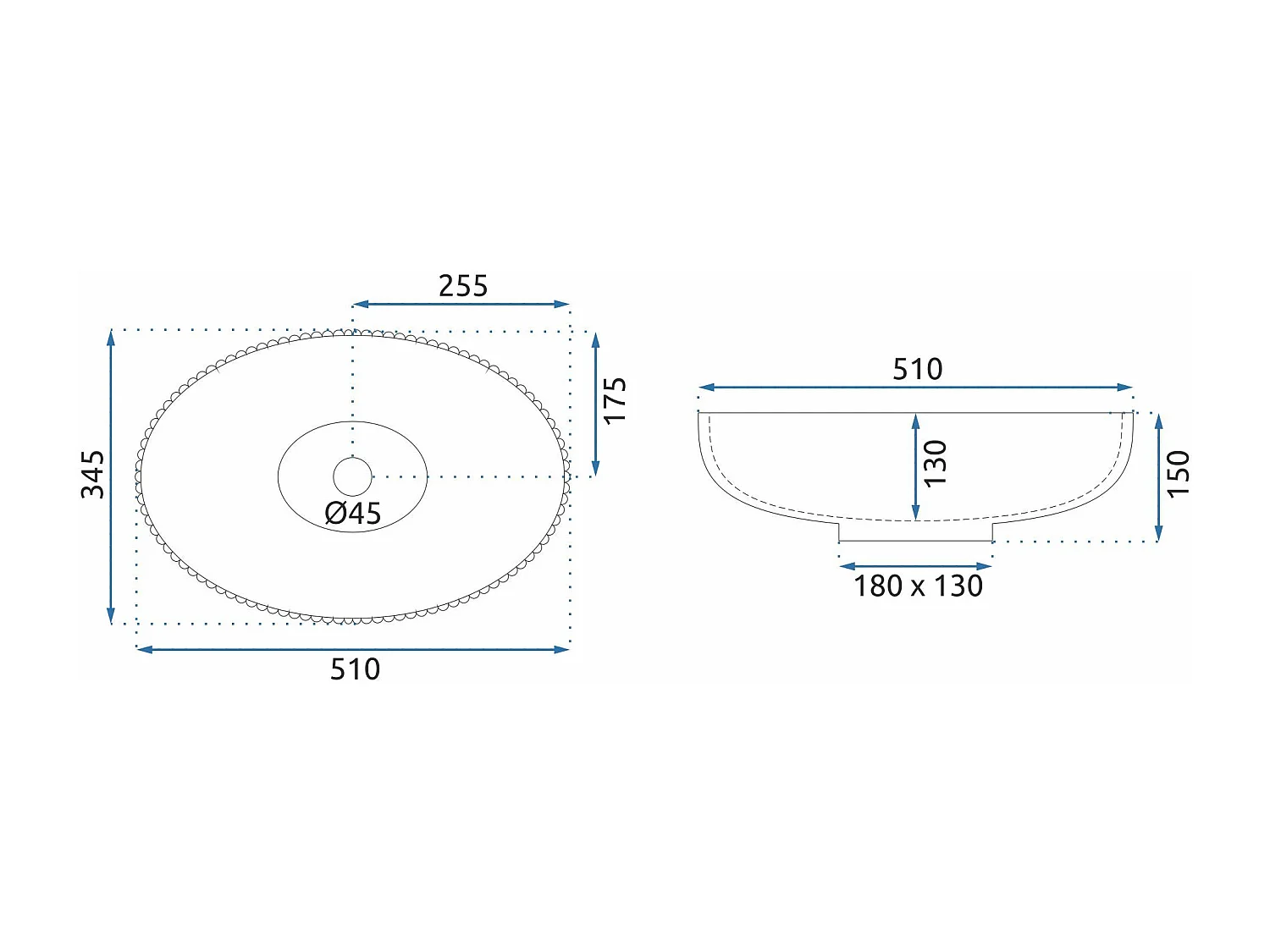 Vasque À Poser Rea Nicole Transparent