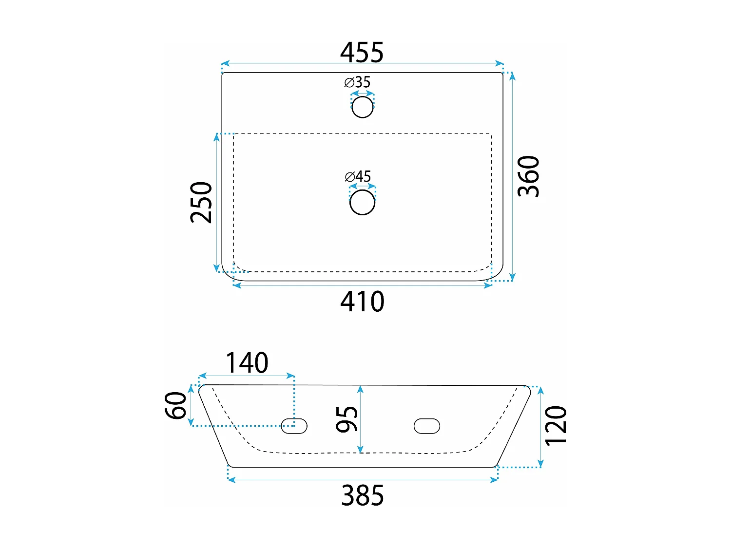 Lavatório De Apoio Rea Altea Cloudy Grey