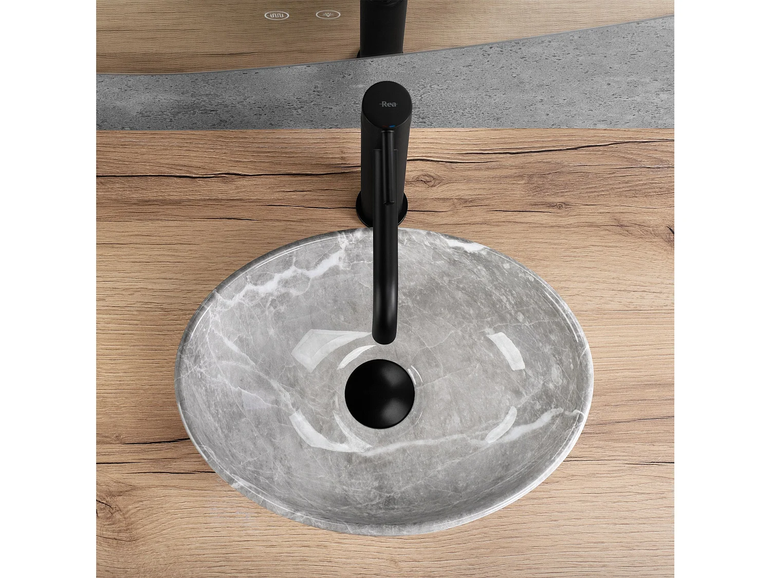 Opzetwastafel Rea Sofia Mini Grigio Grey