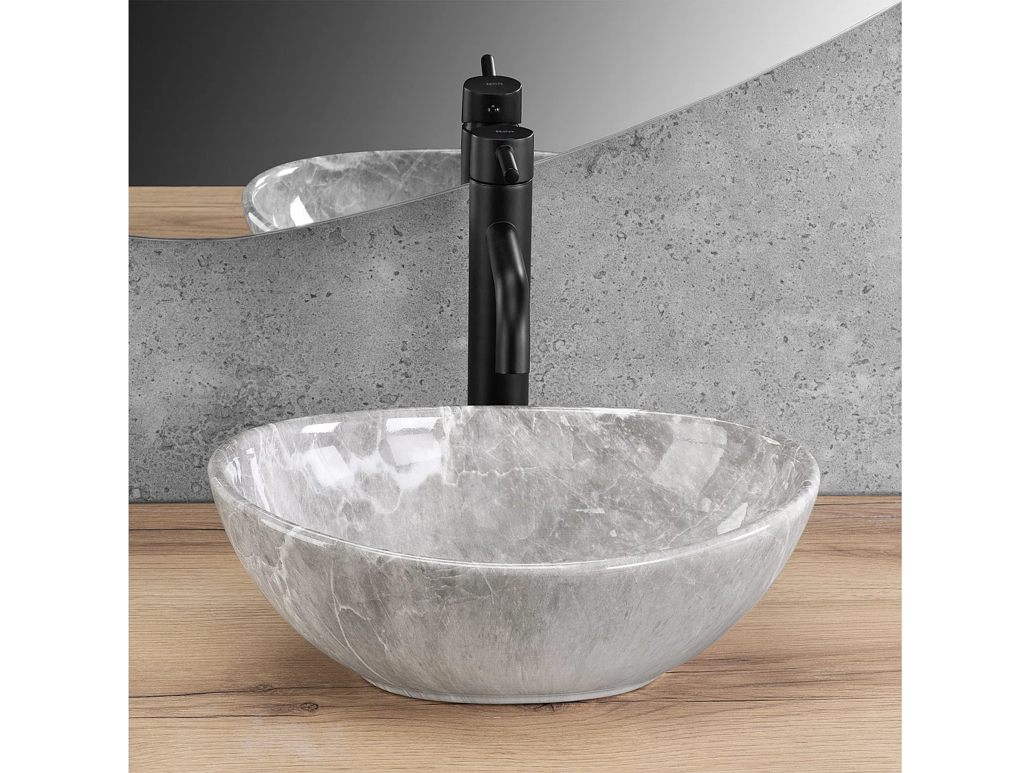 Aufsatzwaschbecken Rea Sofia Mini Grigio Grey