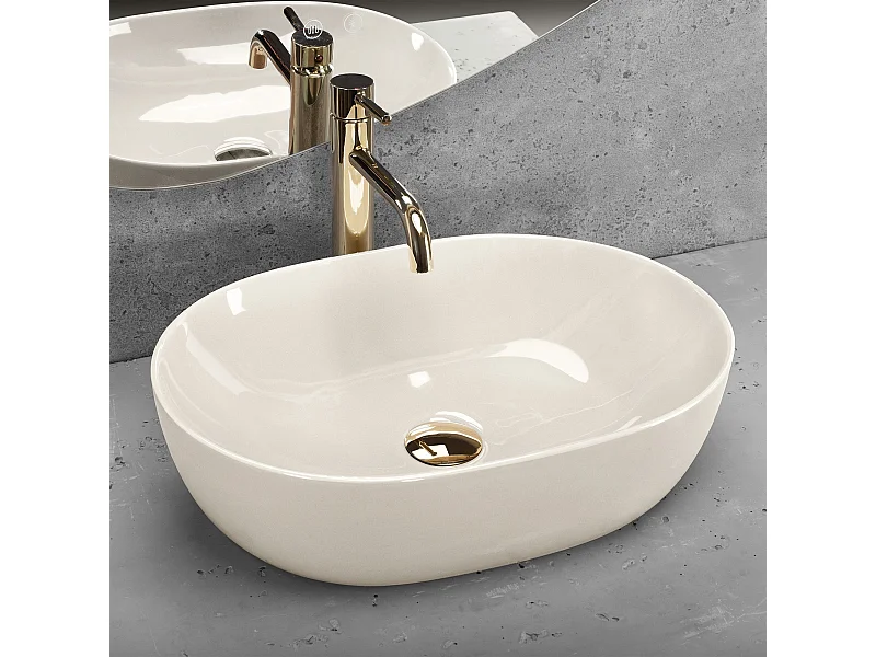 Opzetwastafel Rea Lisa Shiny White