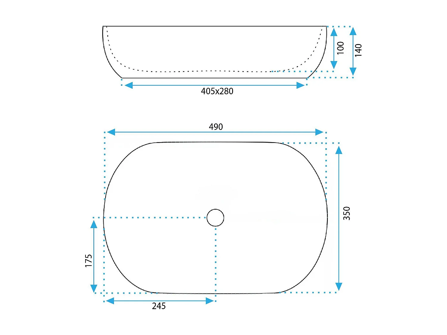 Vasque À Poser Rea Lisa Shiny White