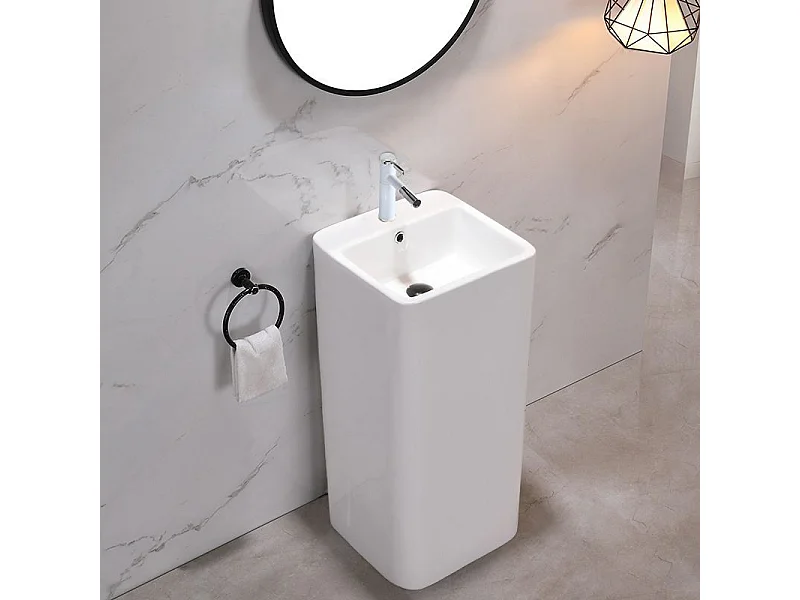 Vasque Autoportante Rea Frisa White