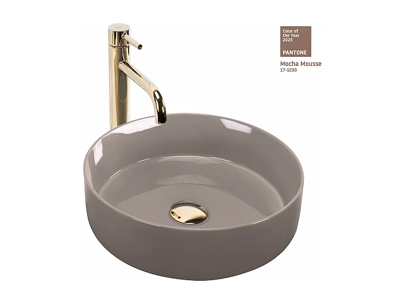 Opzetwastafel Rea Sami Shiny Beige