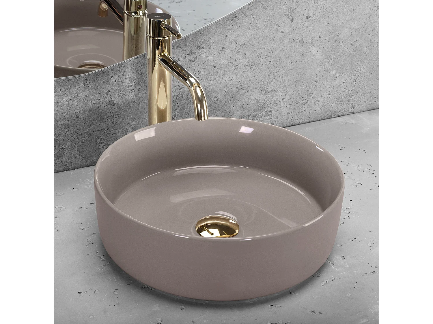 Opzetwastafel Rea Sami Shiny Beige