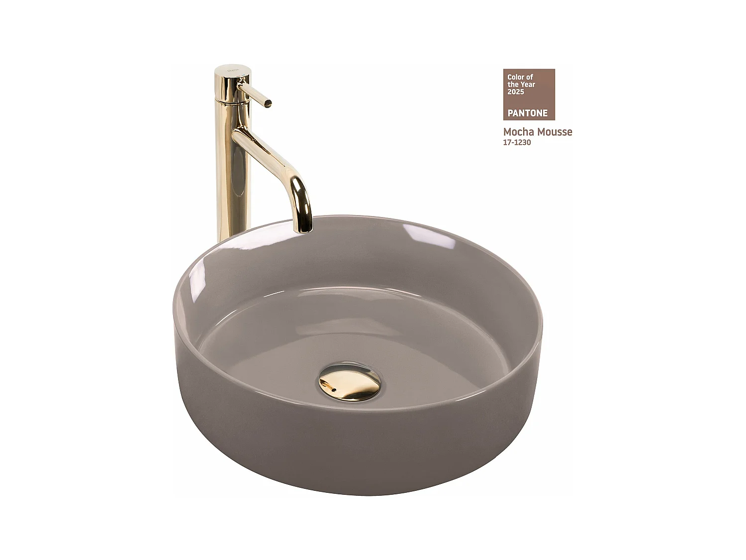 Vasque À Poser Rea Sami Shiny Beige