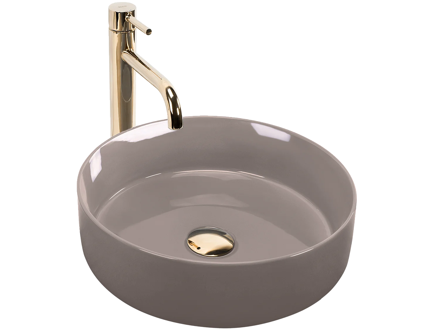 Opzetwastafel Rea Sami Shiny Beige