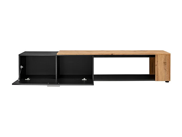 Meuble TV design "RTV Maze II" 200cm Noir & Naturel
