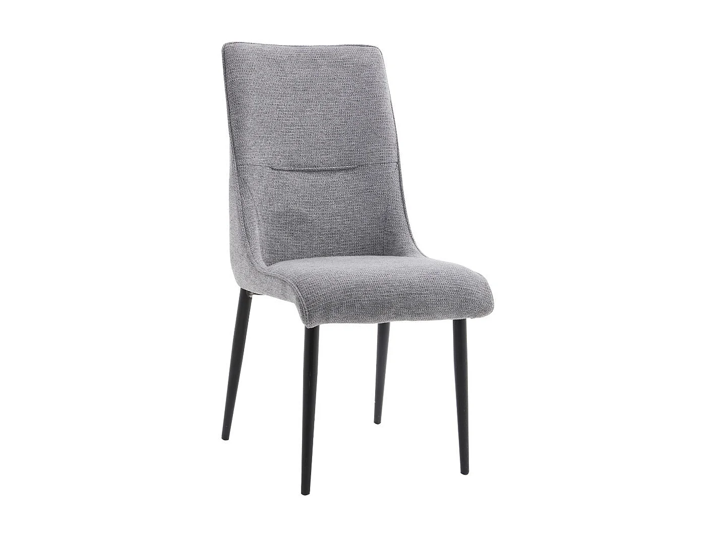 Pack de 4 sillas de 93x45x63 cm tapizadas en tela anti-manchas en gris Michelle