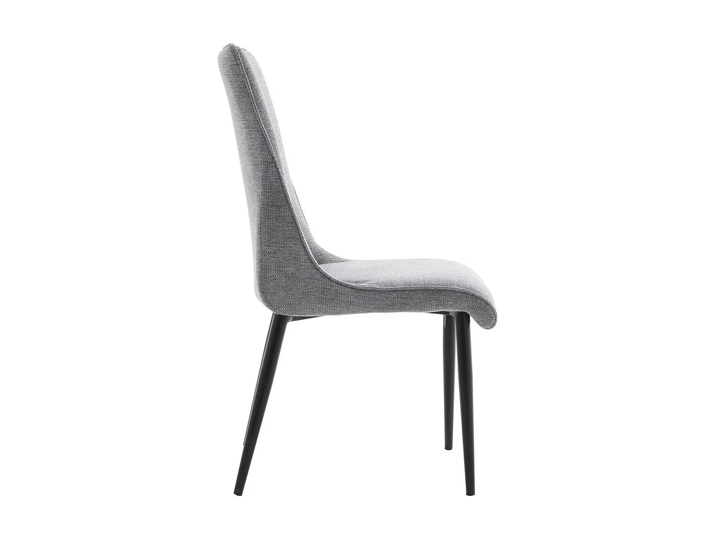 Pack de 4 sillas de 93x45x63 cm tapizadas en tela anti-manchas en gris Michelle