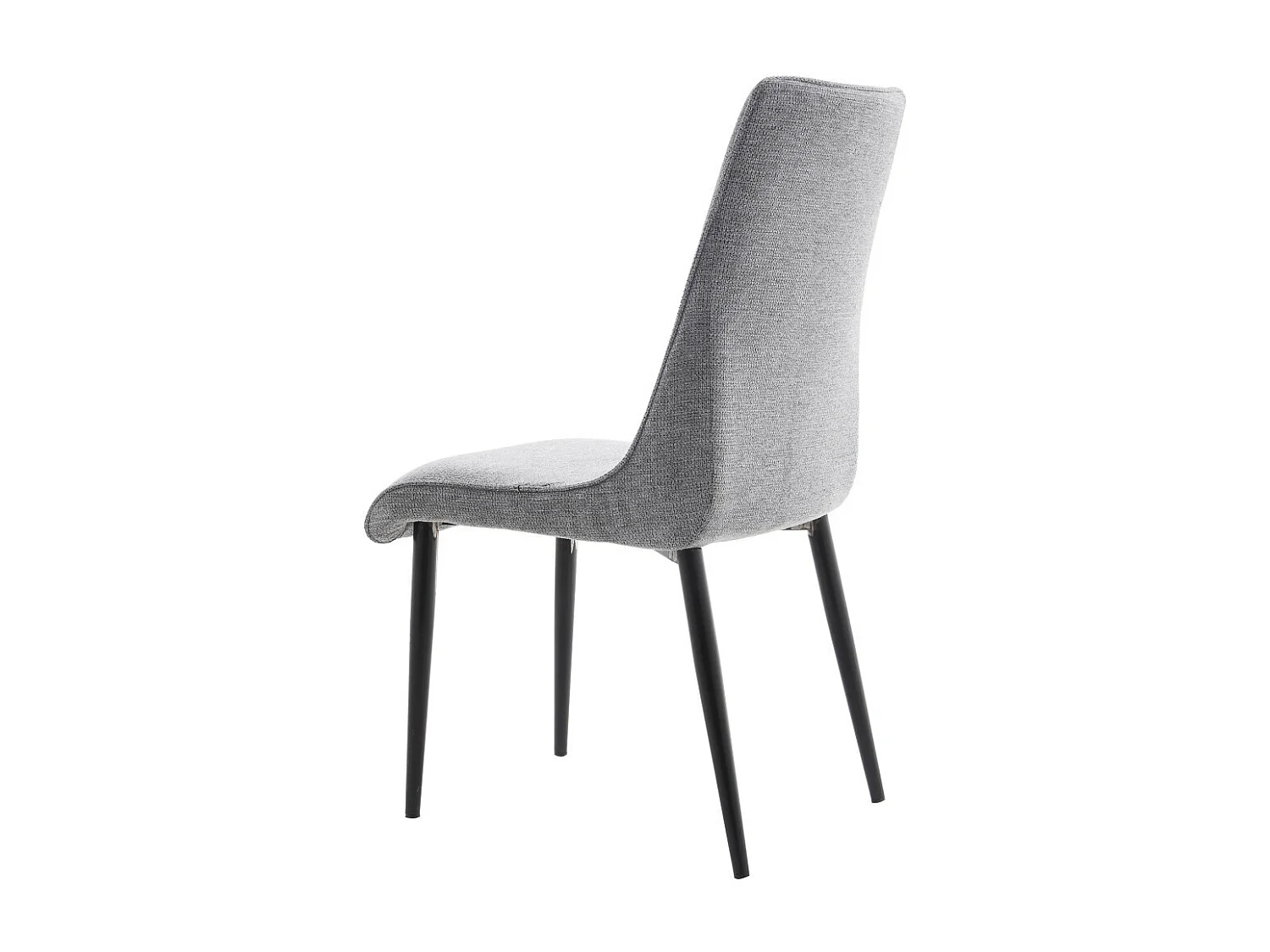 Pack de 4 sillas de 93x45x63 cm tapizadas en tela anti-manchas en gris Michelle