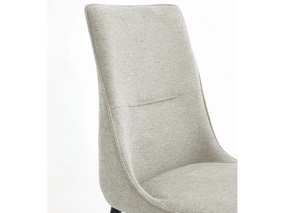 Pack de 4 sillas de 93x45x63 cm tapizadas en tela anti-manchas en beige Michelle